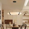 Modern Round LED Pendant/Chandelier with Adjustable Height, 24" Diameter