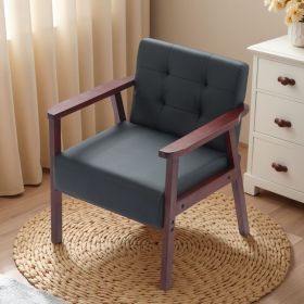 Wood-Frame Accent Chair, Black
