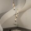 Contemporary Brass Adjustable 5-Light Chandelier