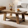 2-Tiered Wooden Coffee Table