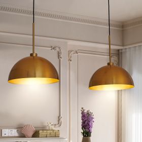 Industrial Modern Double Pendant Light, Copper, 41"