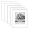 5-Pack of Gallery Wall Picture Frames, 11x14" Matted to 8x10", White