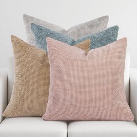 Set of 4 Soft Chenille Throw Pillow Covers, 18x18"
