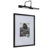Black Gallery Frame with Wall-Mount Light, 16"x20" Matted to 8"x10"