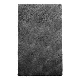 Plush Furry Indoor Area Rug, 5 x 8 ft, Gray