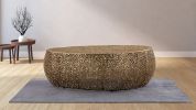 Modern Oval Coffee Table, Gold