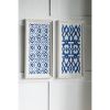Set of 2 Modern Hanging Sculptures, Blue & White
