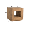 Harlan End Table, Oak Finish