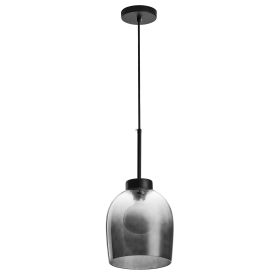 Modern Glass Pendant Light, E26 Base, Gray