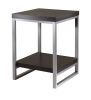 Jared Enameled Steel-Tube End Table with Melamine Top