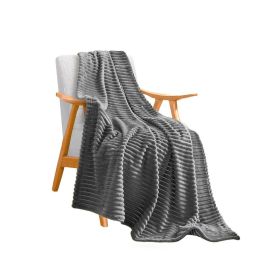 Cozy Fleece Throw, Grey