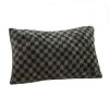 Luxury Dark Green Checkered Lumbar Throw Pillow, 11.8x19.7"