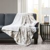 Oversized Faux Fur Throw, Gray, 60x70"