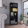 71" Vinton 4-Shelf Bookcase, Black