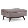 Owen Storage Ottoman, Distressed Grey Taupe