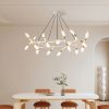 Modern Branch-Design Chandelier with Frosted Tubes