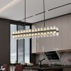 Luxury Rectangular Crystal Chandelier with Black Frame & K9 Crystals