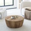 Modern Industrial MDF Drum Coffee Table, 29.53"