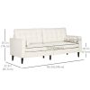 Mid-Century Velvet Sofa with Button-Tufted Back Cushion, 2 Cylindrical Pillows, & Rubberwood Legs