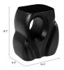 Trung Black Modern Solid Mango Wood Side Table