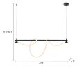 Adder Modern LED Ceiling Lamp – Steel Frame with Flexible Silicone Light Tube