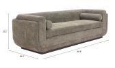 Sereneu Green Tweed Modern Sofa