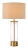 Boreal Modern Beige & Gold Table Lamp