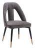 Artus Contemporary Teddy Fabric Dining Chair with Steel Frame
