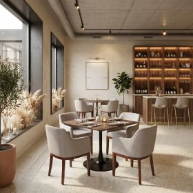 Molly Modern Brown Industrial Dining Table