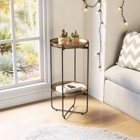 Bronson Modern Industrial Powder-Coated Steel Tray Table