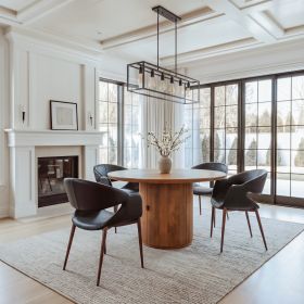 Izola Brown Mango Wood Storage Dining Table