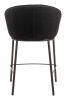 Essen Modern Teddy Fabric Counter Stool - Black