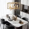 Modern Geometric 8-Light Chandelier, Gold, 27" (Bulbs Not Included)