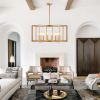 Modern Geometric 8-Light Chandelier, Gold, 27" (Bulbs Not Included)