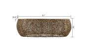 Modern Oval Coffee Table, Gold