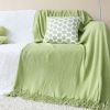 Cozy Knitted Throw, Apple Green