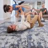 LOOM & LUXE Collection Abstract Non-Shedding Area Rug, 5x7 ft., Grey