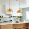 Industrial Modern Double Pendant Light, Copper, 41"