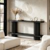 Modern Black 2-Tier Sofa/Console Table, 71"