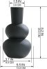 Modern Ceramic Vase, Matte Black