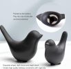Set of 2 Small Bird Figurines, Black