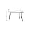 Manhattan Comfort Utopia Triangle Coffee Table with Splayed Legs, Off-White and Maple Cream