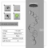 Modern 14-Ring High-Ceiling LED Chandelier with Remote