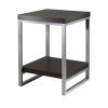 Jared Enameled Steel-Tube End Table with Melamine Top