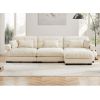 Modular Velvet Sectional Sofa, Oversized with Movable Ottoman & Bolstered Armrests