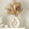 Set of 2 Interlocking Nordic Ceramic Vases, Off-White