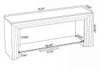 Modern 2-Tier Narrow Sofa/Console Table with Storage