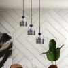 Modern Glass Pendant Light, E26 Base, Gray