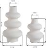 Set of 2 Ceramic Vases, Off-White, 5.1"H