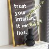 Modern Ceramic Vase, Matte Black